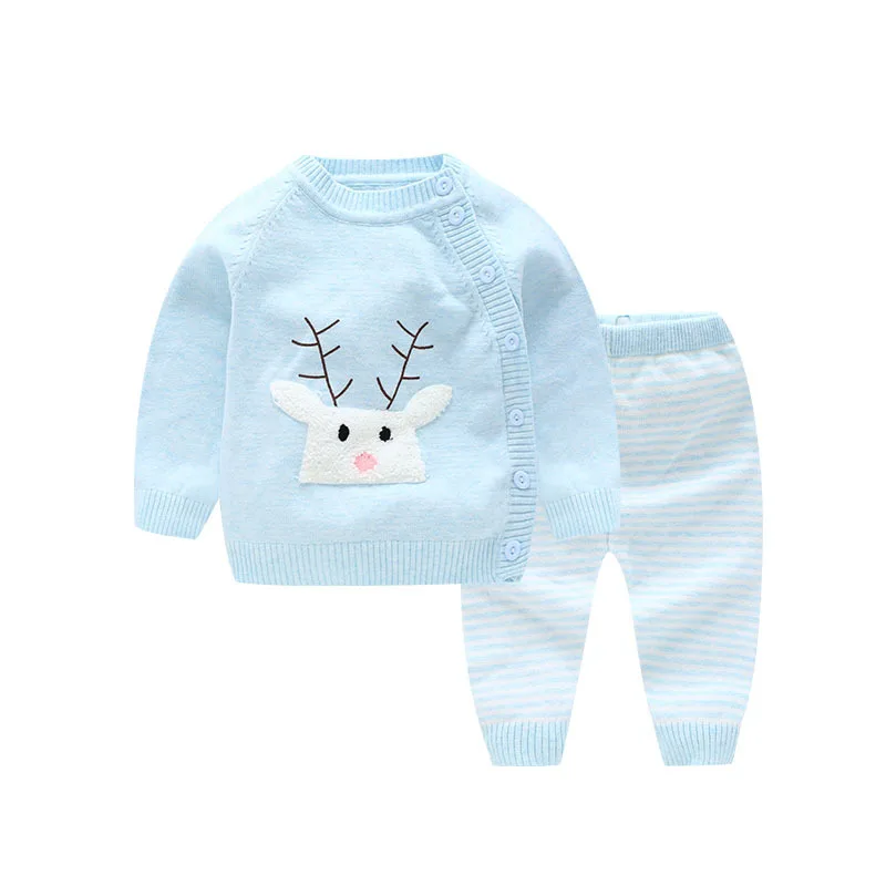 Autumn new style cartoon set newborn christmas sweater free baby knitting patterns lovely girls