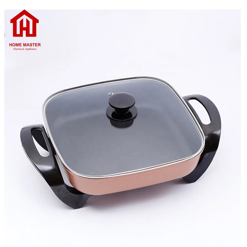 hot selling portable Korean style square 5L electric cooker healthy kitchen nonstick pot ware electric caldron for dormitory