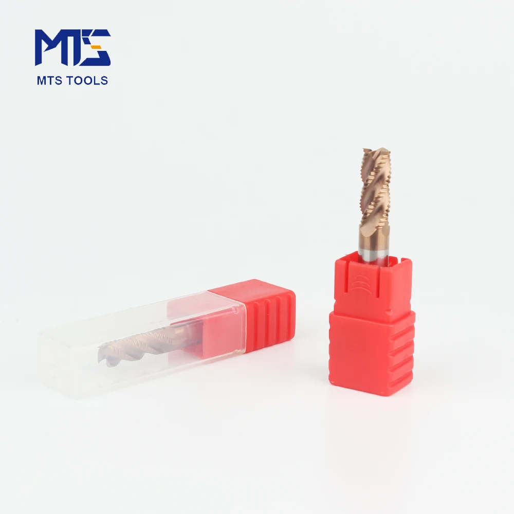 MTS HRC45/55/65 4 flutes TiSiN coating with the very high surface hardness  the carbide roughing end mill cutters
