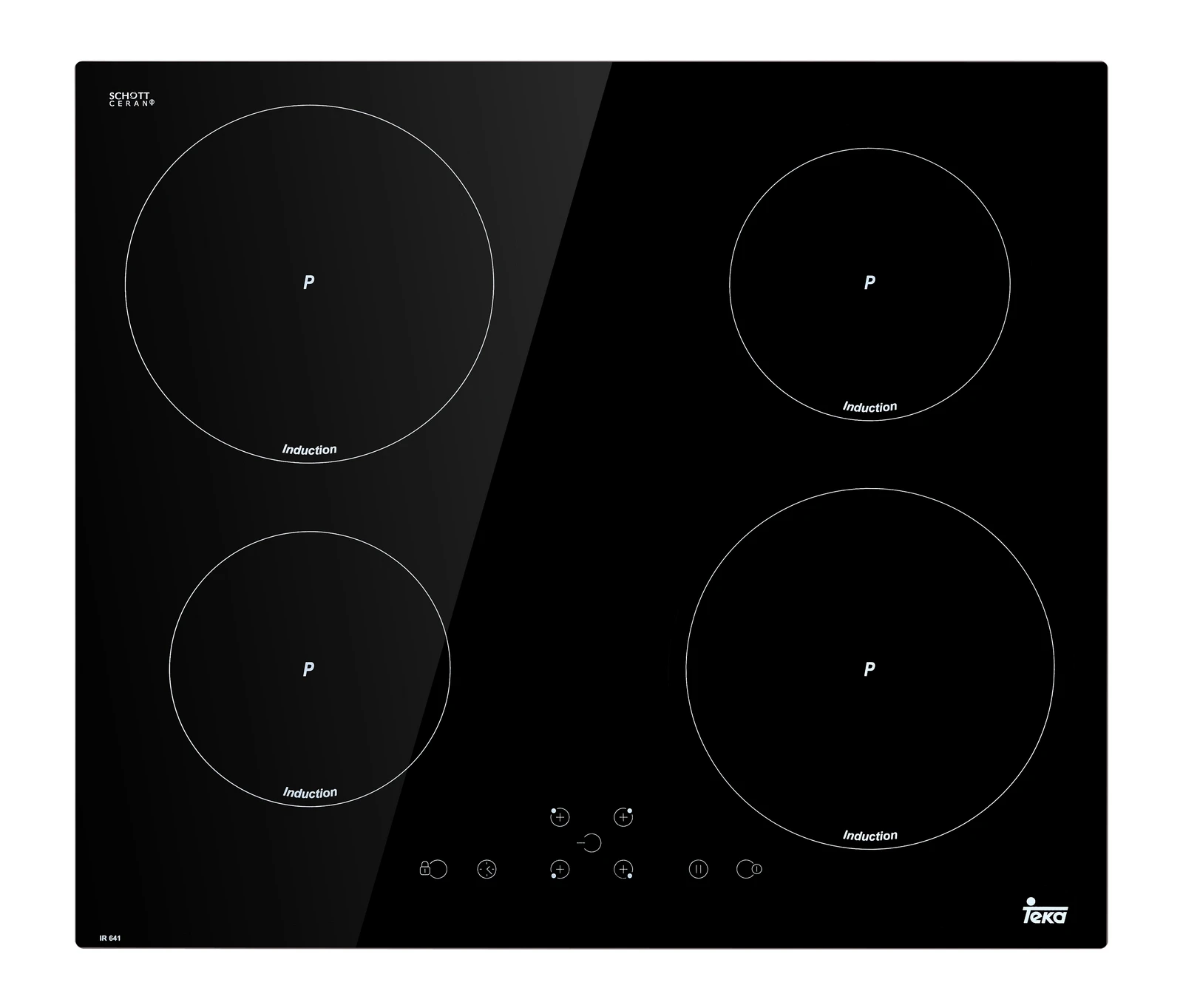 Induction cooker, 4 Burner Heating Digital Ceramic Countertop, 220V 6800W Electric Induction Cooker Cooktop