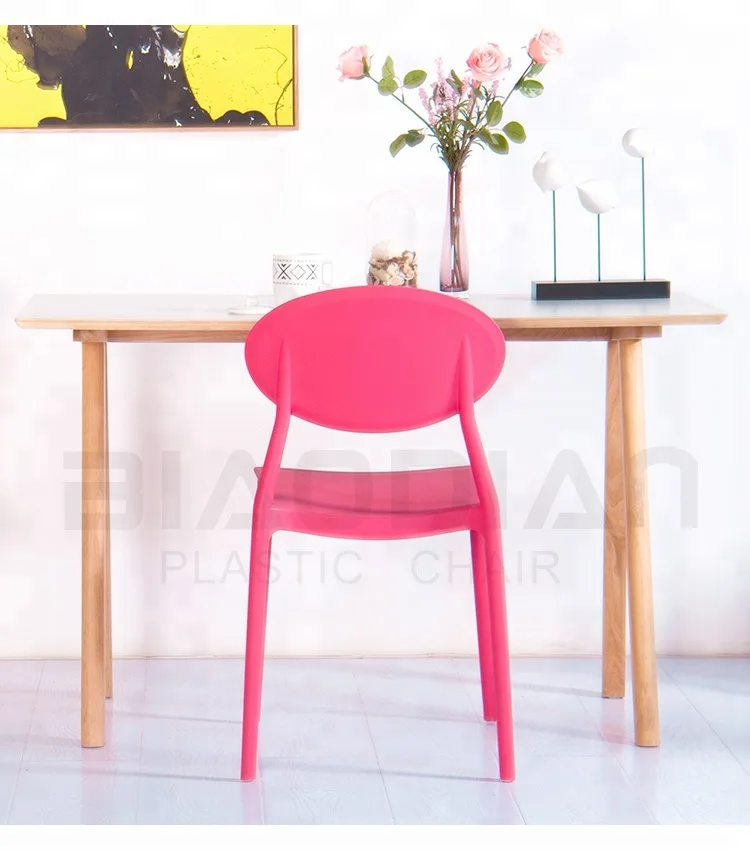 modern plastic dining chairs material stackable white plastic chair