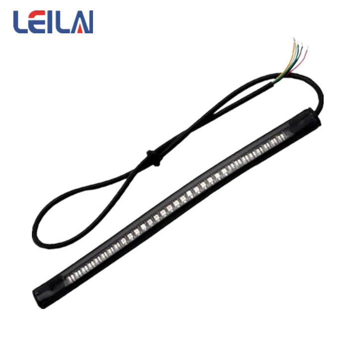 12v Universal Flexible Brake Tail Stop Light Led Strip Motorcycle Led Tail Light Turn Signal Brake License Plate Strip Flexible