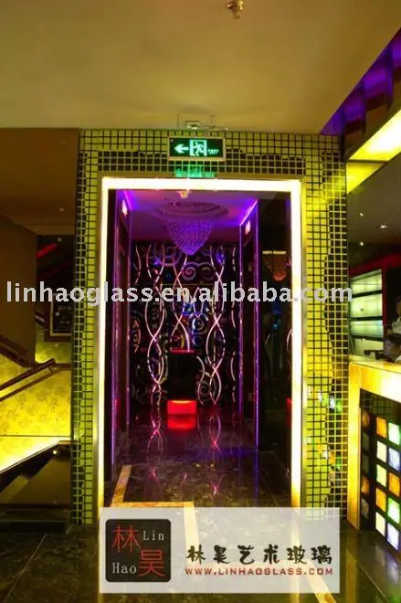 luminous glass corridor, decorative glass corridor
