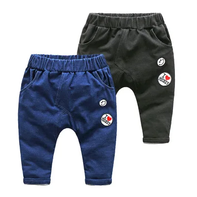 
HT-BB hot Autumn Best Selling Products Plaid Kid Boy Wear Clothes Cotton Child Cargo Pants Of Online New Pattern Jeans Pants 