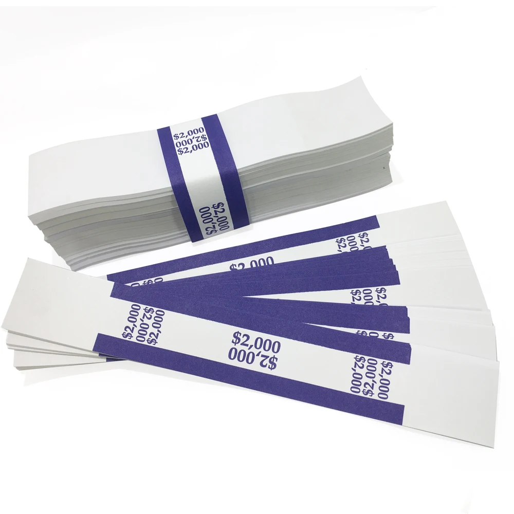 customized paper Currency Straps Cash straps for bank