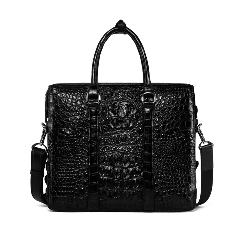 MX-007 Business Laptop Handbag Crocodile Genuine Leather Male Top-handle Men Messenger Bags Alligator Shoulder Tote Bag