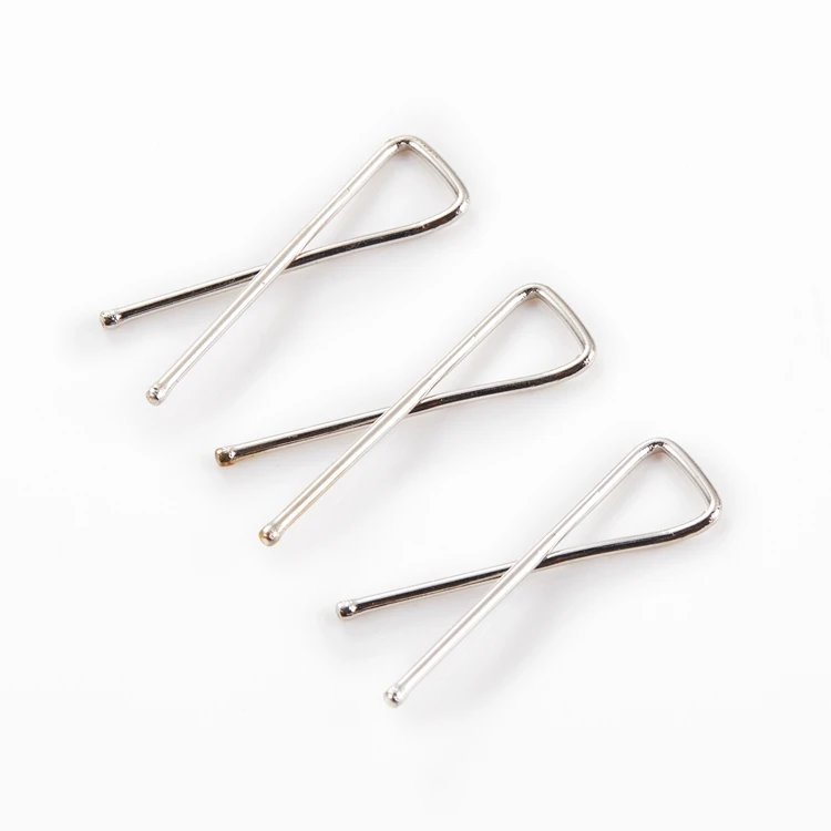 Custom Brand Logo Engraved Simply X Shape Shirt Clip Shirt Packing Metal Clip