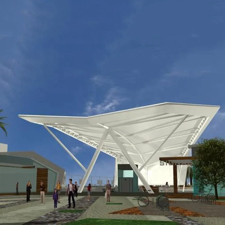 Factory Price Pvc Membrane Structure Tensile Fabric Shade Structures Canopy