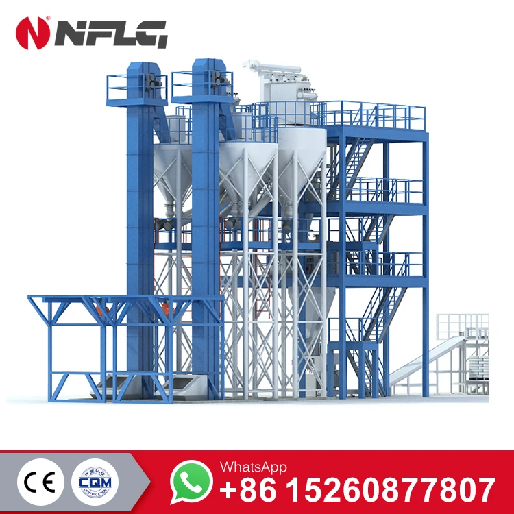 2019 new product inside wall putty cone silo dry mortar mixing making machine with skim coat