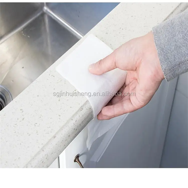 Manufacturer polyester rayon chemical bond nonwoven fabric disposable cleaning wipes J type cloth