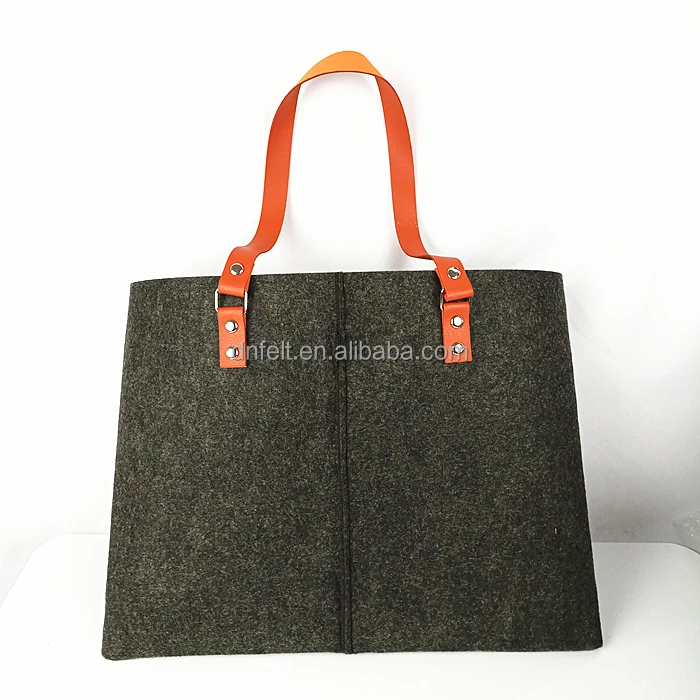 IQOS felt tote handbags women bags women accessories with leather handle