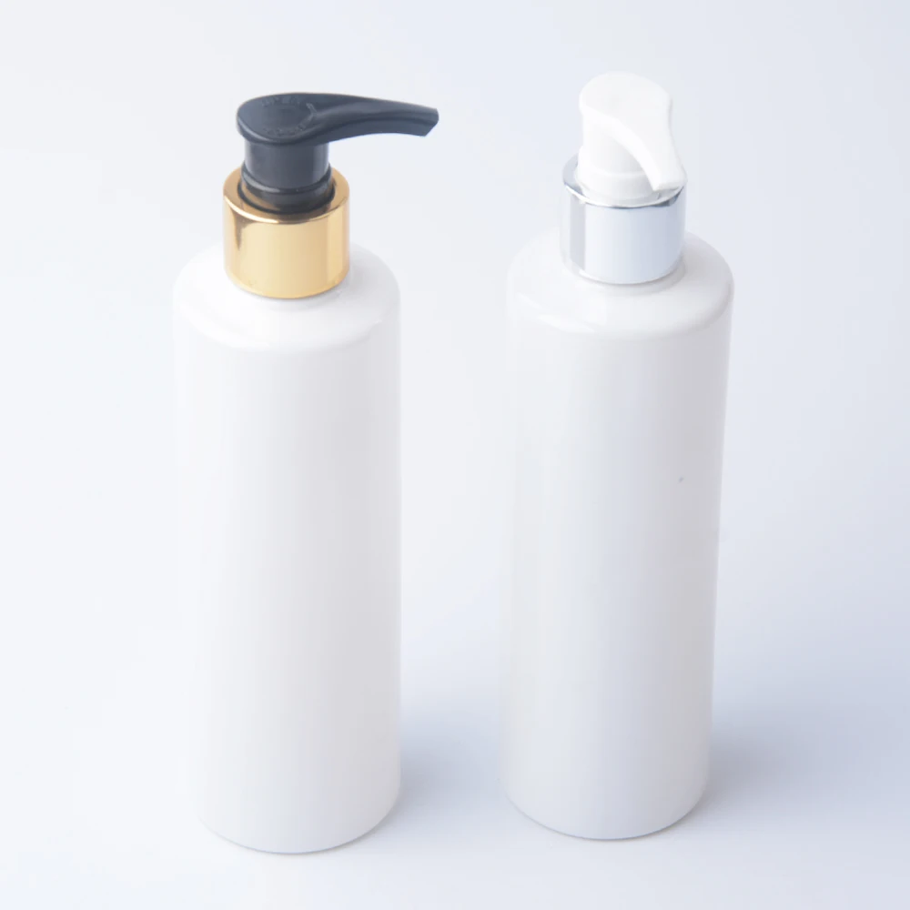 
200ml white plastic pet lotion shampoo pump bottle 