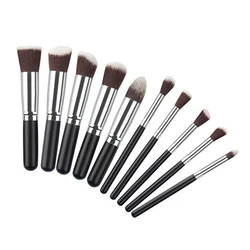 Barrel Cylinder Round 10 Piece Pieces Pcs 10pcs Makeup Brushes Brush Set