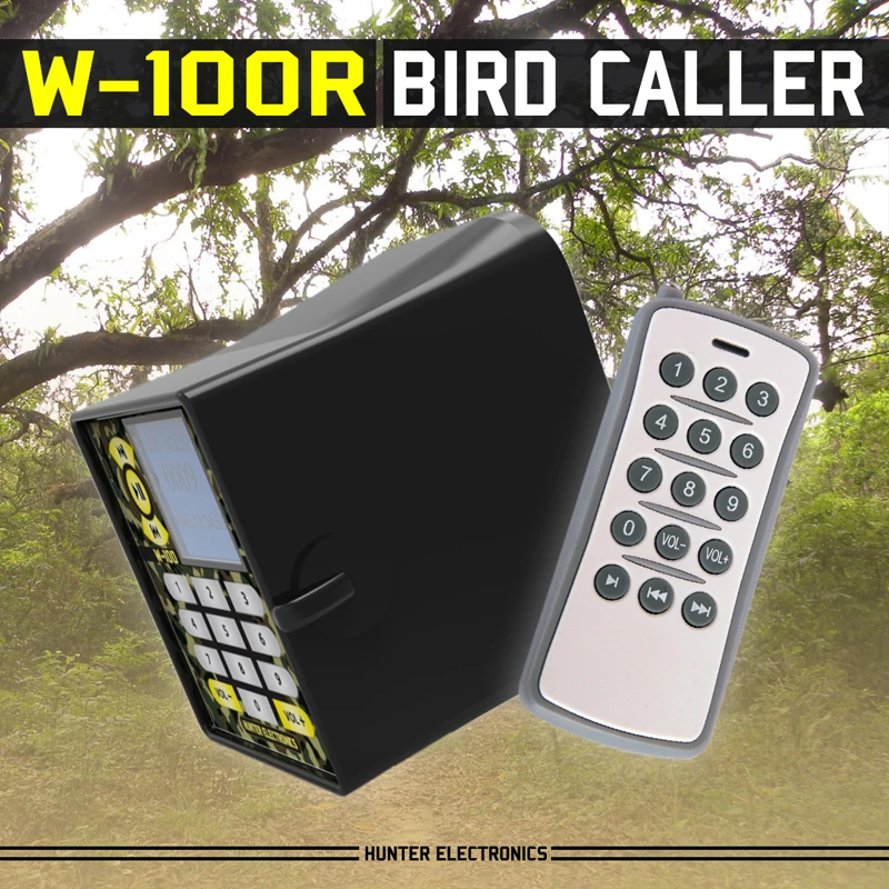 MP3 BIRD CALLER FOR HUNTING 100W WITH TIMER AND REMOTE
