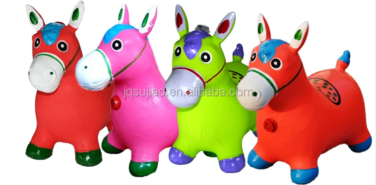 PVC inflatable painting jumping horse with music
