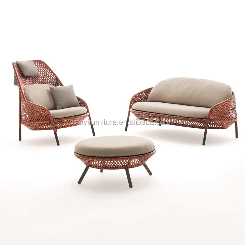 Garden rattan weaving leisure lounge chair patio furniture