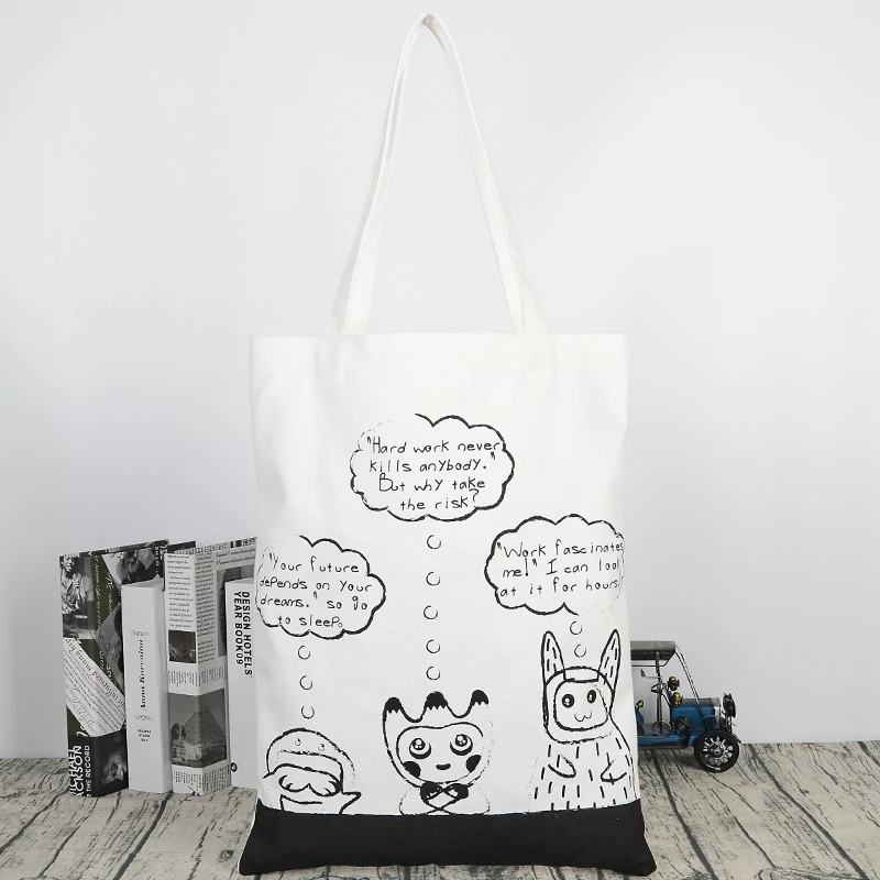 Retail Screen Printing cotton souvenir dropship tote bag with logo