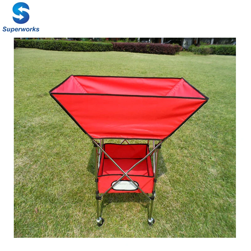 foldable basketball carrier trolley 4 wheels portable basketball ball cart
