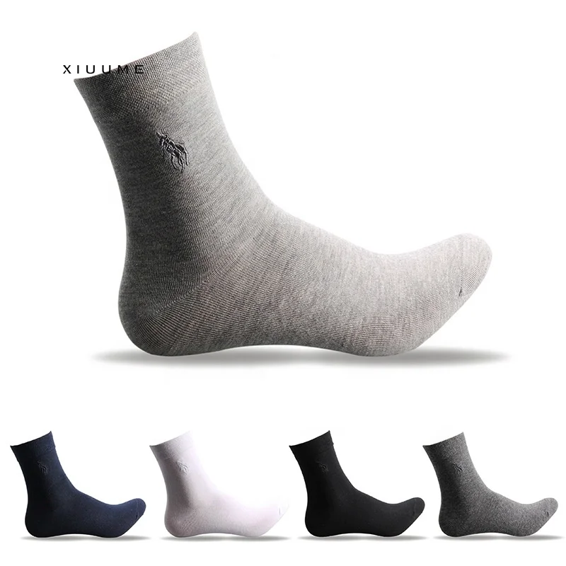 2019 custom your own logo gift box dress socks men polo office socks