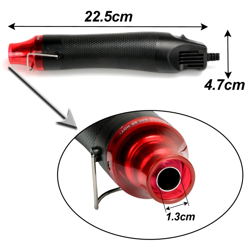300W Electric Power Tool Heat Gun with Hot Air 200 degree Temperature for Heat Shrink Butt Connector
