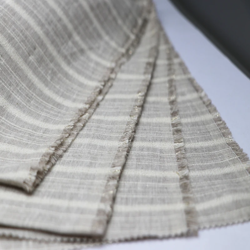 Окрашенная ткань из 100% льняной пряжи