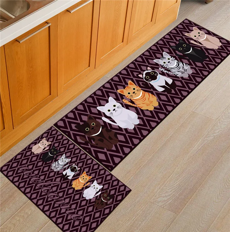 Высококачественный напольный коврик с принтом на заказ, водонепроницаемый коврик для кухни