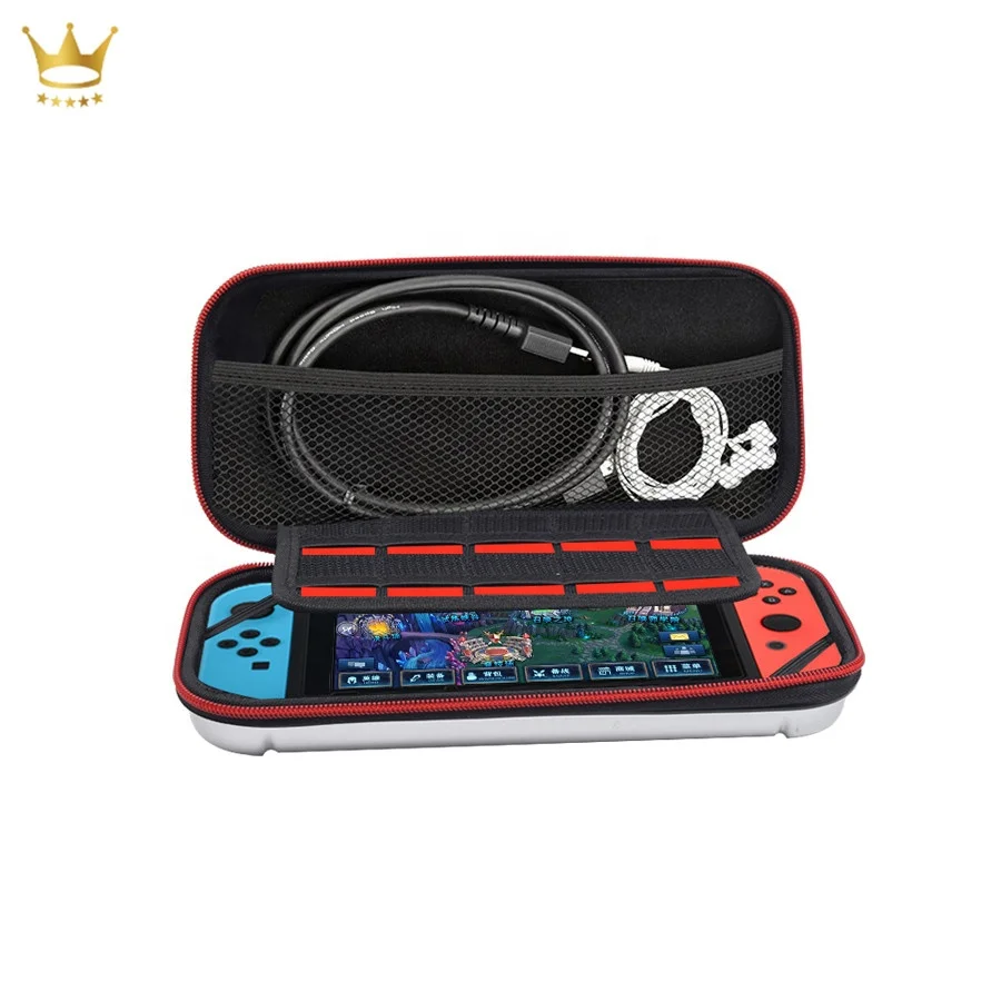 Crown ABS Hard Shell Pouch Case for Nin tendo Switch Joy Con Console Cable Gamecards