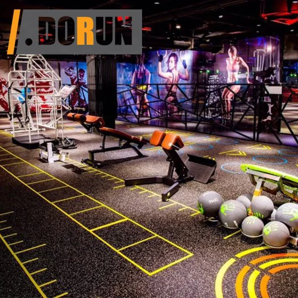 Резиновая напольная плитка для тренажерного зала, водонепроницаемое напольное покрытие