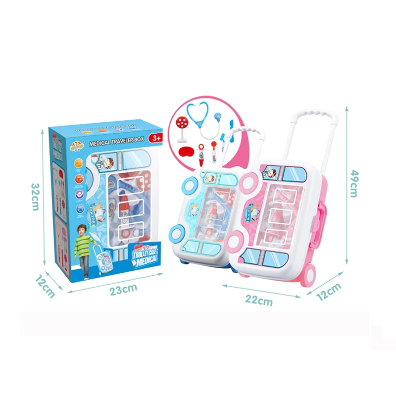 
Kids plastic educational medical hand pull box toy pretend play doctor toys 