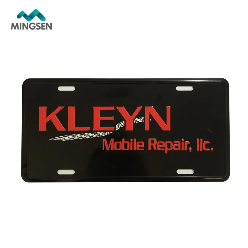 custom advertising aluminum decorative embossed car license plate