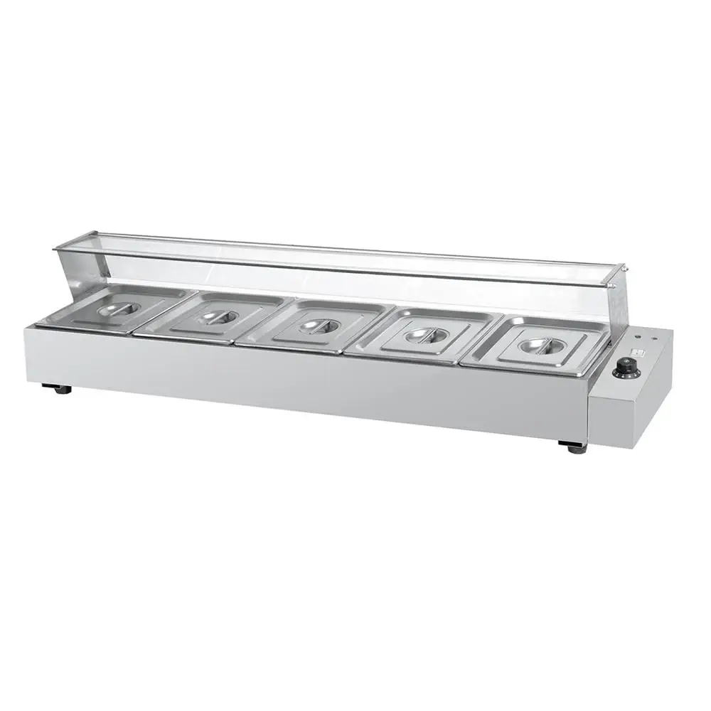 PEZO 4 Pan Hot Food Display/Food Warmer Bain Marie