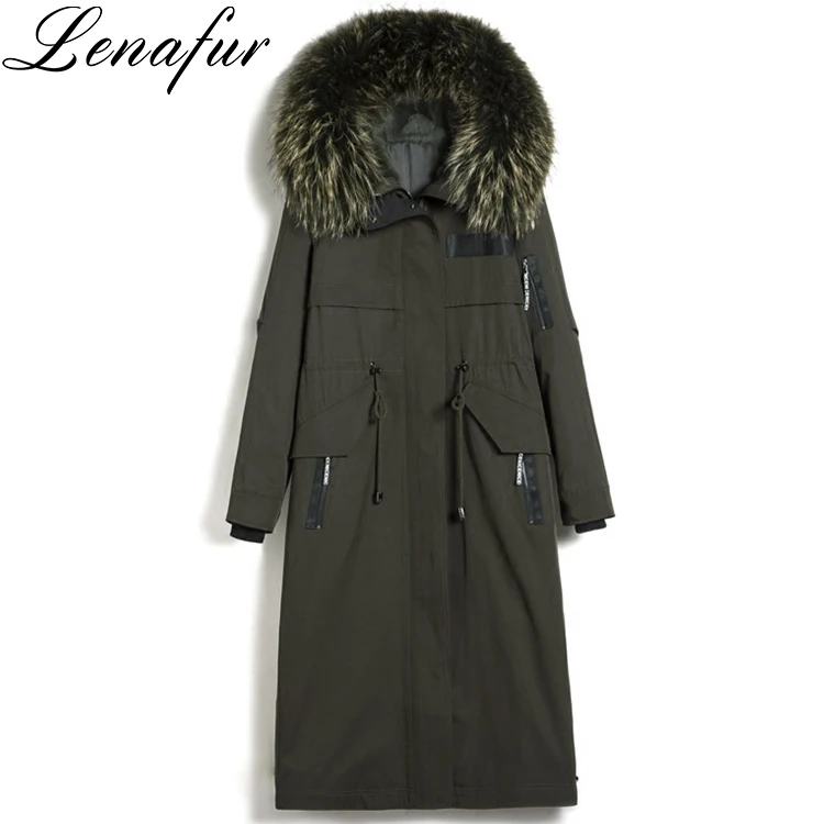 Winter Jacket Parka Fur Warm fox fur collars With rex rabbit fur Trimming Parka