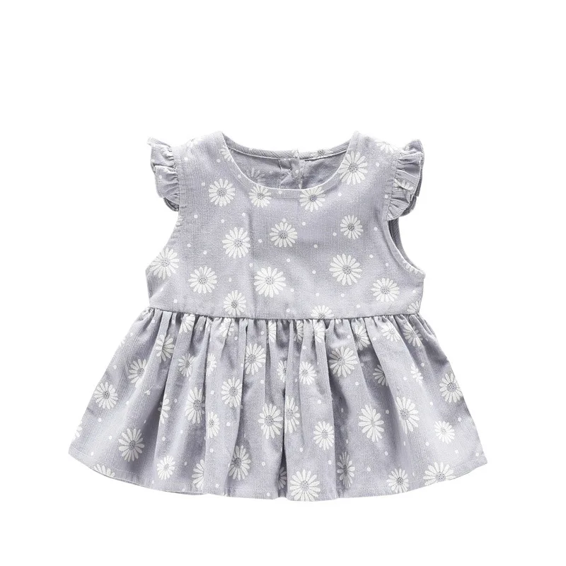 YQ258 wholesale baby clothes cute pattern baby dress two pieces baby clothing set