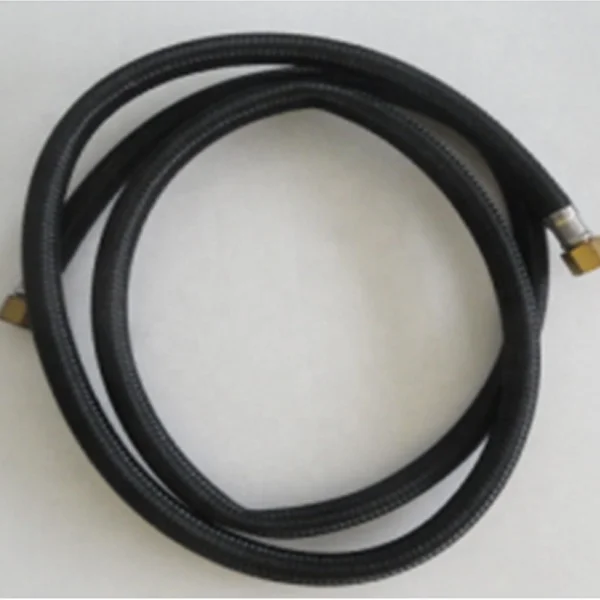 NZMAN Braided Stainless Hose,Black/White Toilet Supply Hose,F 1/2-Inch FIP by 7/8-Inch Ballcock by 12-Inch Toilet Connector