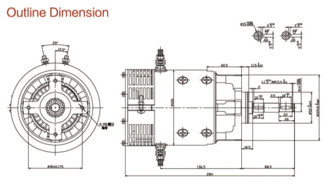 24V dc electric car wheel motor 1.2KW for car kit