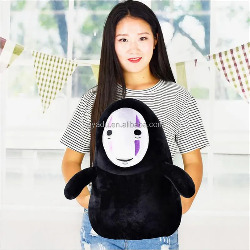 Ghibli Characters Kumkum Cartoon Japanese Anime Toys Plush Pillows No Face From Spirited Away