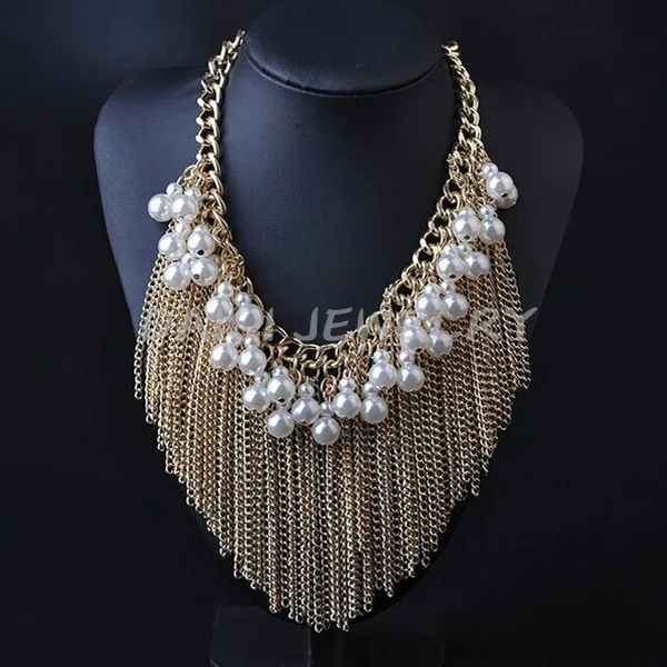 
2019 hot selling Heavy Indian Bridal Necklace Sets Gold Chain tassel necklace 