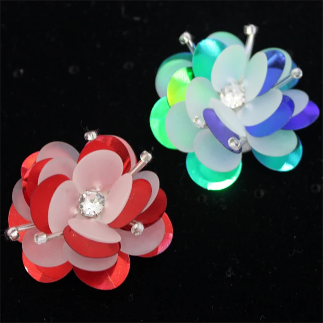 Fashion handmade sequin  patches  sequin flower applique for clothing