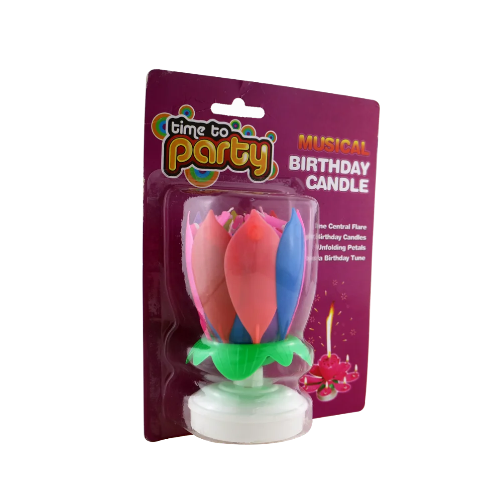 Raninbow Поющие свечи в виде цветка лотоса на день рождения