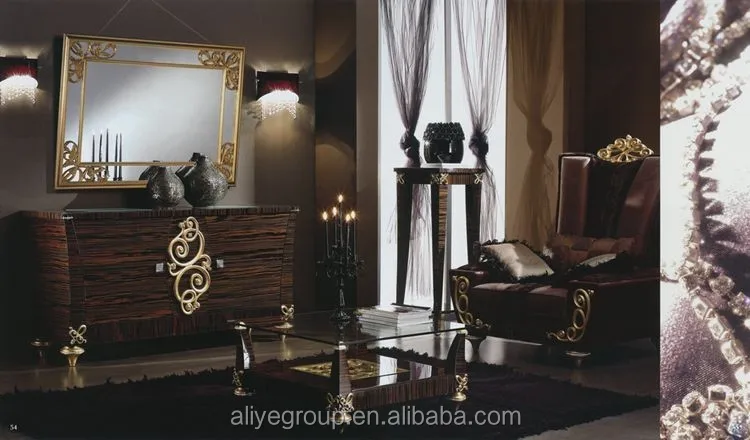 Luxury classic wood carving bed antique bedroom furniture set and high back designer bed