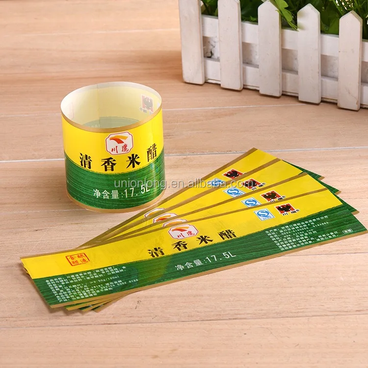 Custom plastic heat shrink sleeve bottle labels for drinking