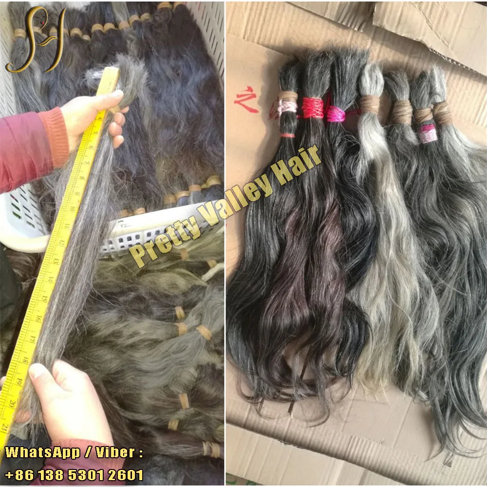 wholesale unprocessed raw virgin cuticle aligned gray human russian hair weave