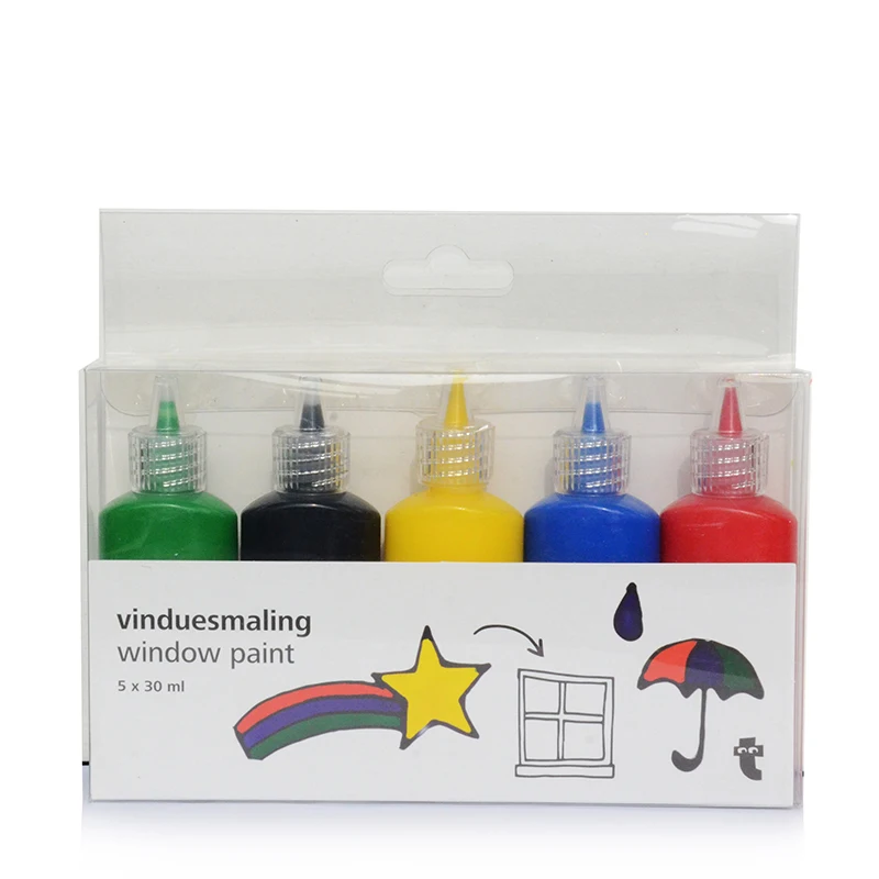 6x30ml semi-transparent glass window deco paint