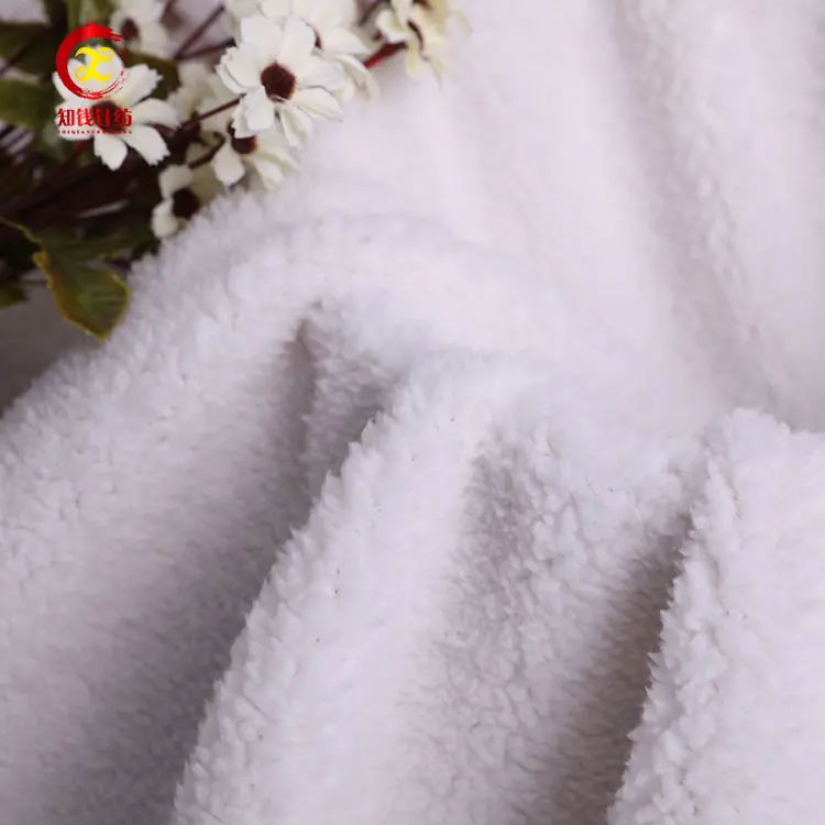 Customized beige dty brushed tie dye sherpa fleece blanket fabric