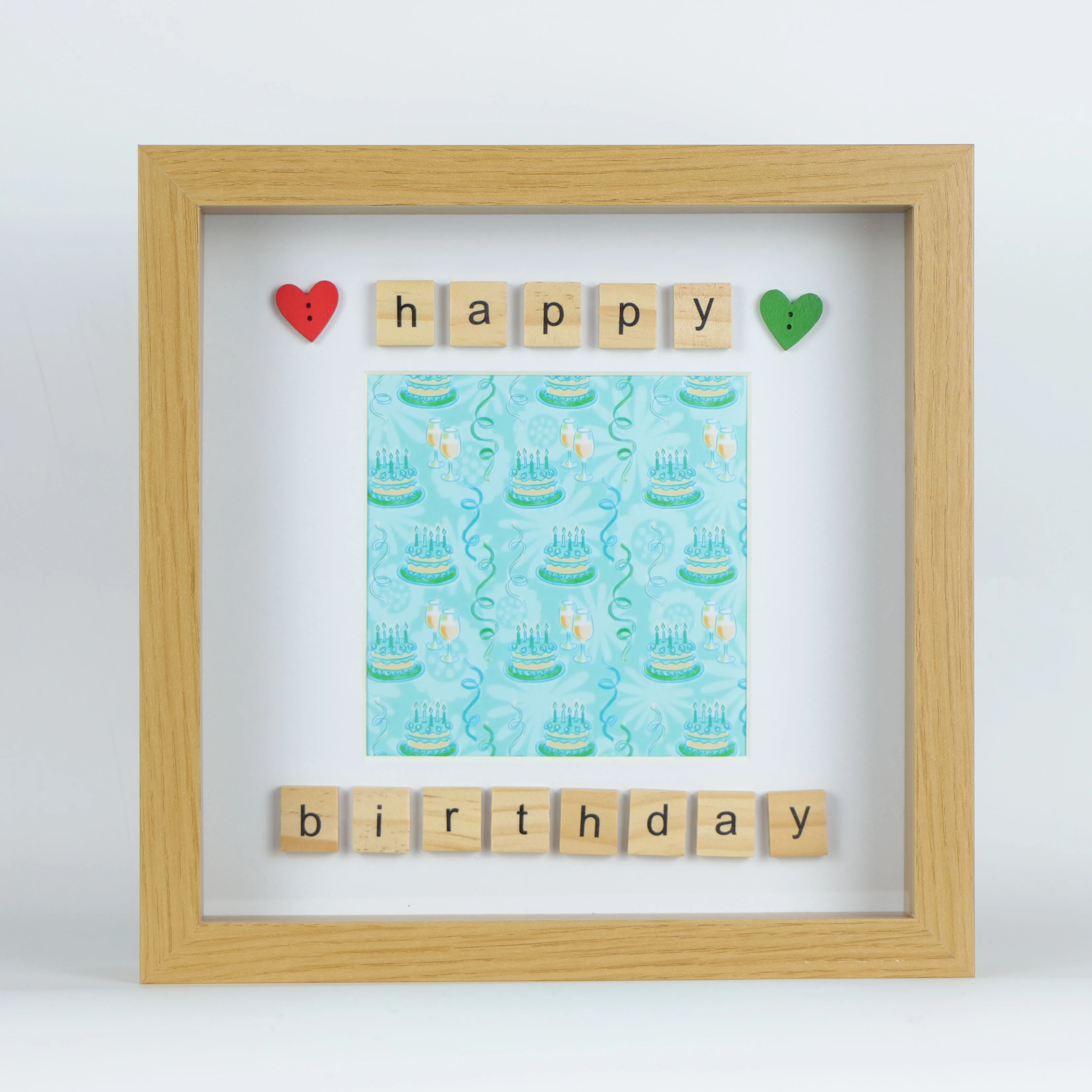 23x23cm deep display frame, shadow box frame with picture mount, typical glass Ribba frame