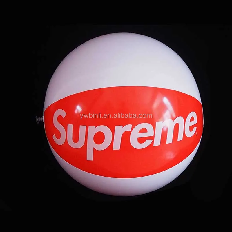 24inch white and red new beach balls eco-friendly inflatable balls