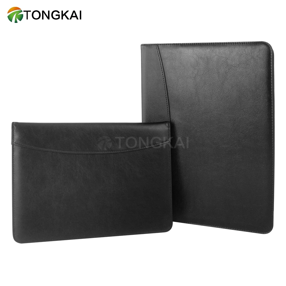 Legal size creative imitation leather folder design a4 leather portfolio folders