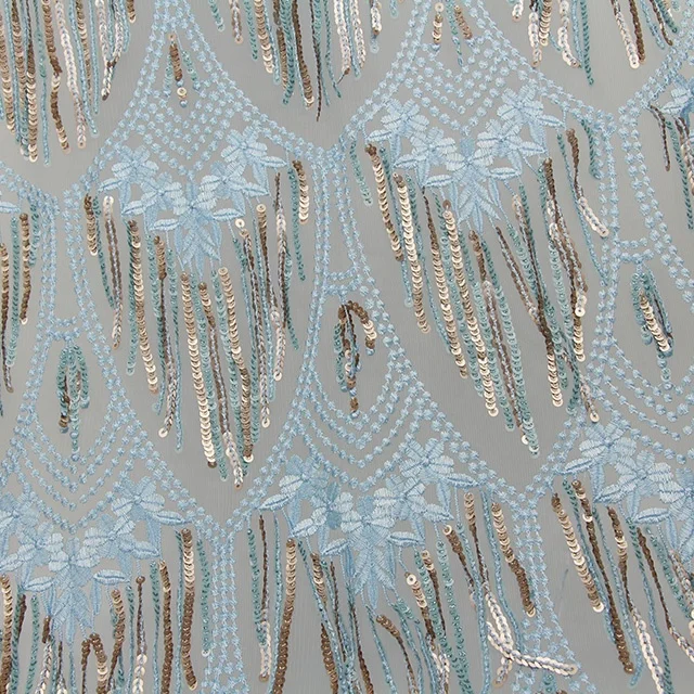 high Fashion bridal 3D flower mesh lace embroidery fabric for women dress