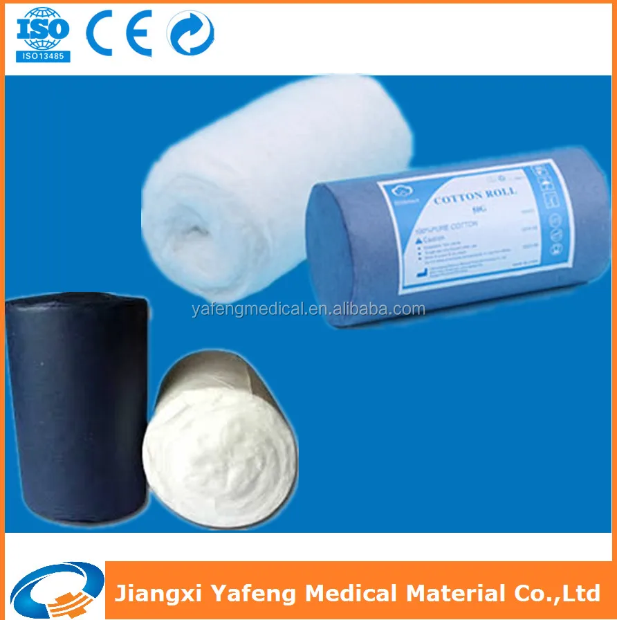 
Medical materials wound dressing cotton wool roll 