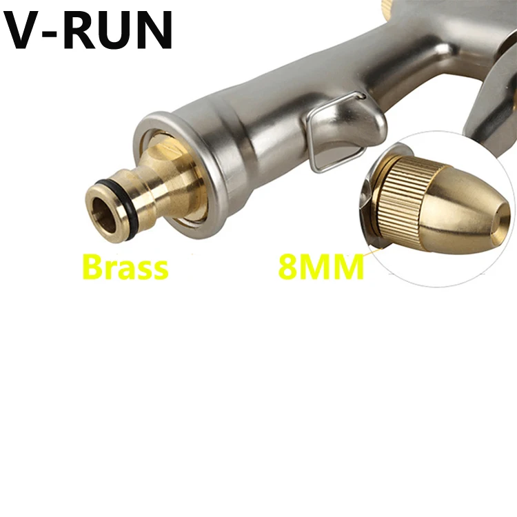 
High quality metal Zinc brass jet spray garden hose nozzles,high pressure pipe cleaning spray nozzle for washing car 